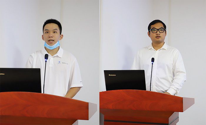 老员工代表讲话。。李立云 摄4.JPG